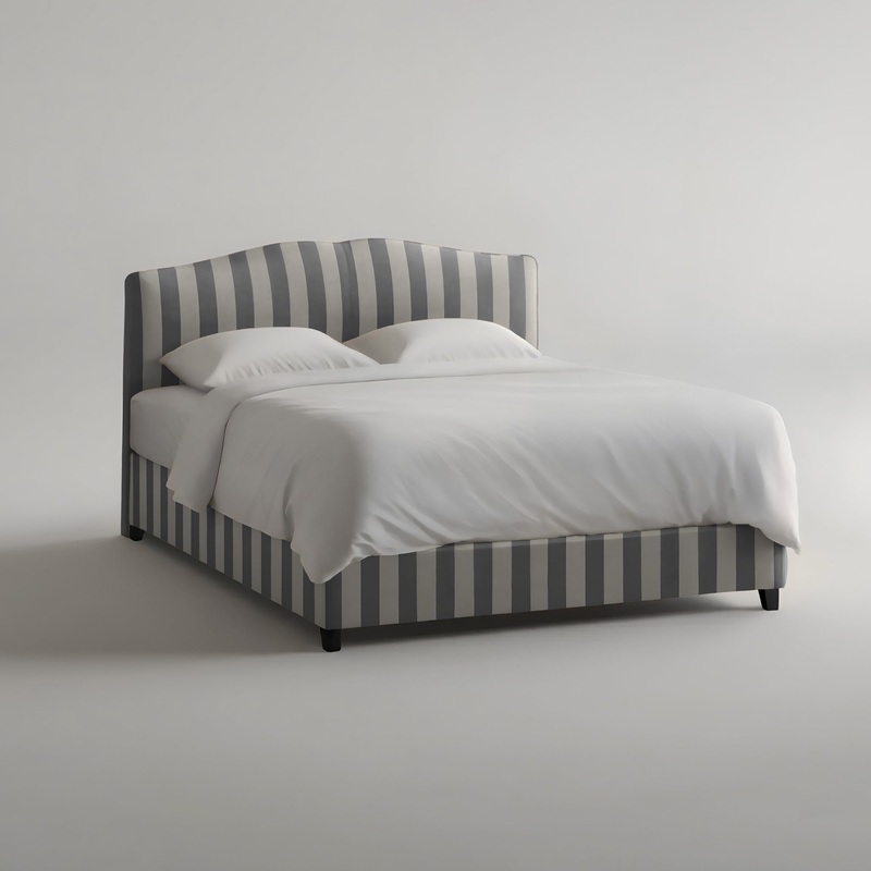 Rose Bed in Garden Grey Stripe – Hand Made in USA