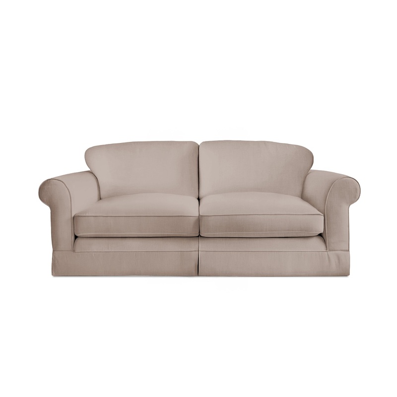 Salthrop Large Sofa with Big Back Cushion in Beatrice Barley – Hand Made in USA