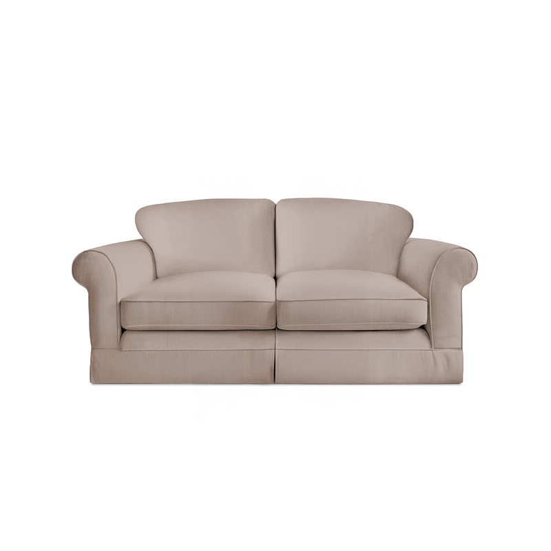 Salthrop Medium Sofa with Big Back Cushion in Beatrice Barley – Hand Made in USA