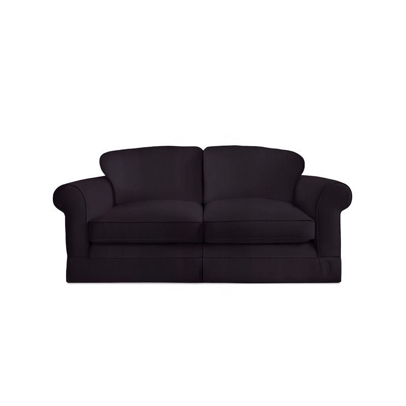 Salthrop Medium Sofa with Big Back Cushion in Beatrice Midnight – Hand Made in USA
