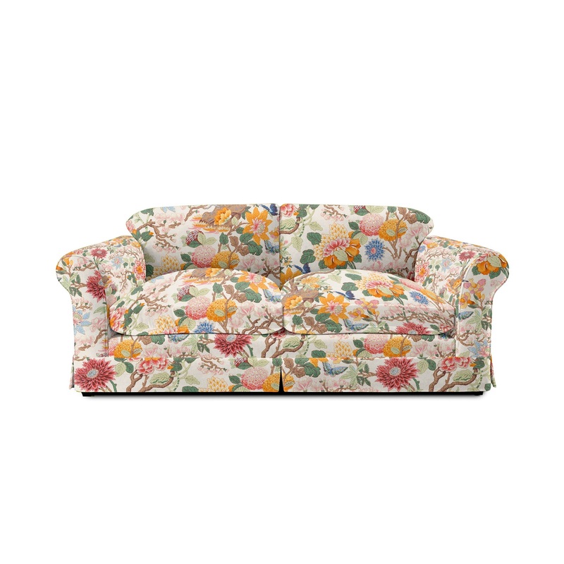 Barton Large Sofa with Big Back Cushions in Magnolia Cream Blue – Made To Order (Available for quick ship)