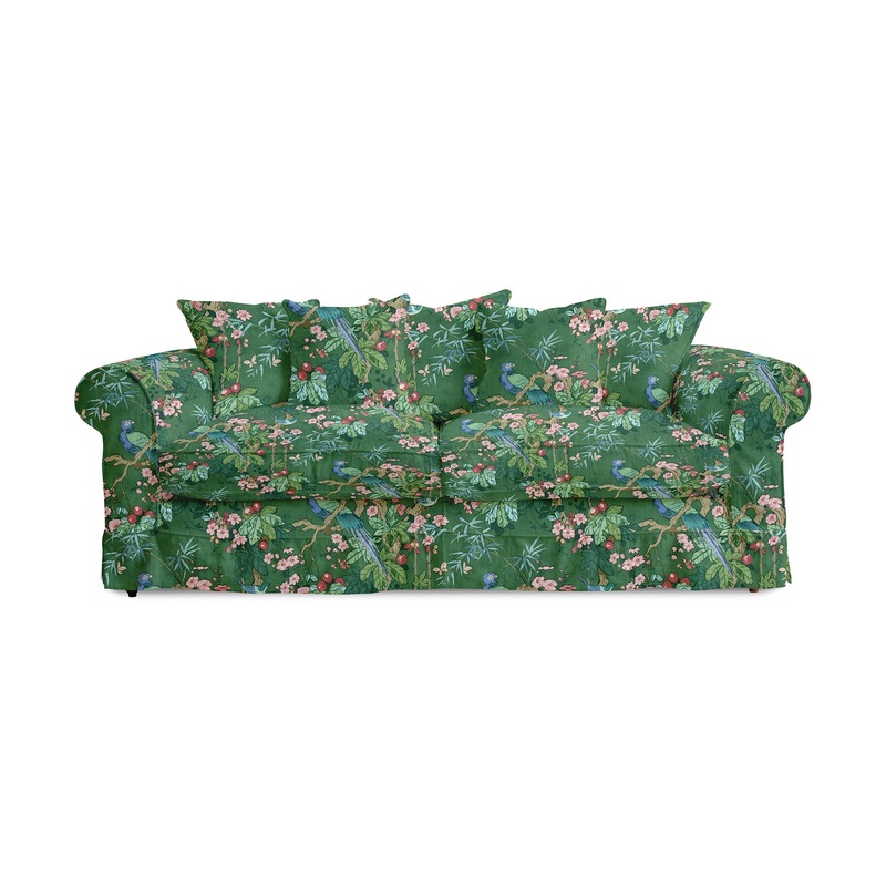 Barton Large Sofa with Scatter Cushions in Belleville Juniper – Made To Order (Available for quick ship)